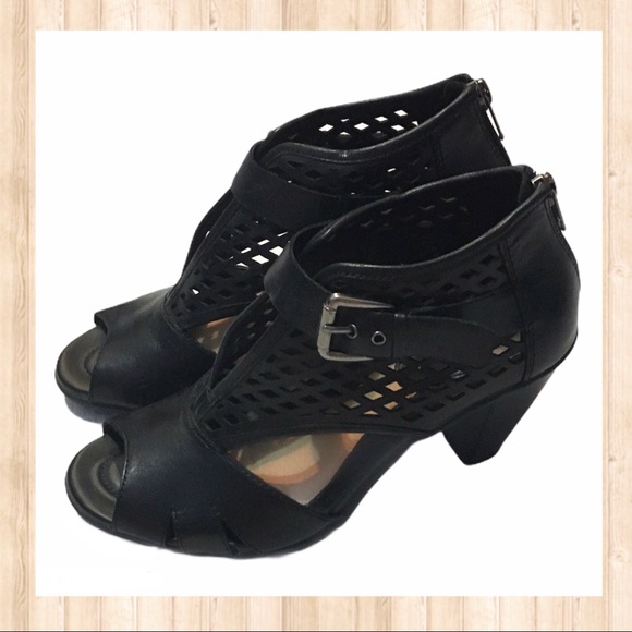 Naturalizer Shoes - Naturalizer black leather caged high heel sandals